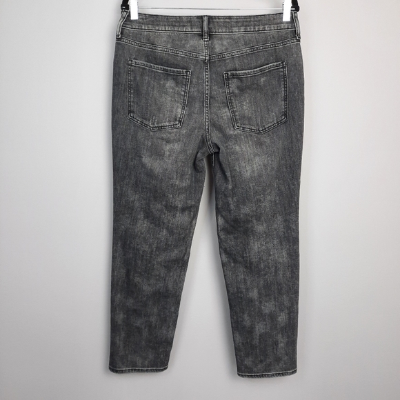 Chico's Gray Acid Wash Boyfriend Ankle Jeans size 6 - Picture 3 of 12